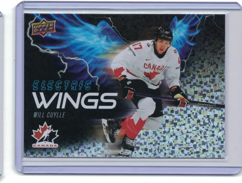 Will Cuylle 2026 Upper Deck Team Canada Electric Wings Speckle #EW-2 Hockey Card — front
